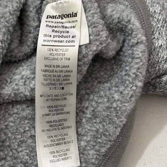 Patagonia 1/4 Zip Better Sweater Gray Women Medium - Picture 9 of 12